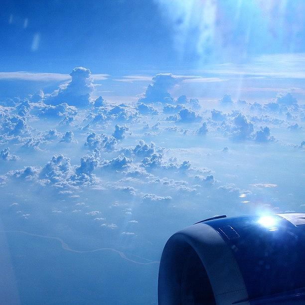 Clouds Photograph - #aeroplane #clouds #sky by Ashley Grant