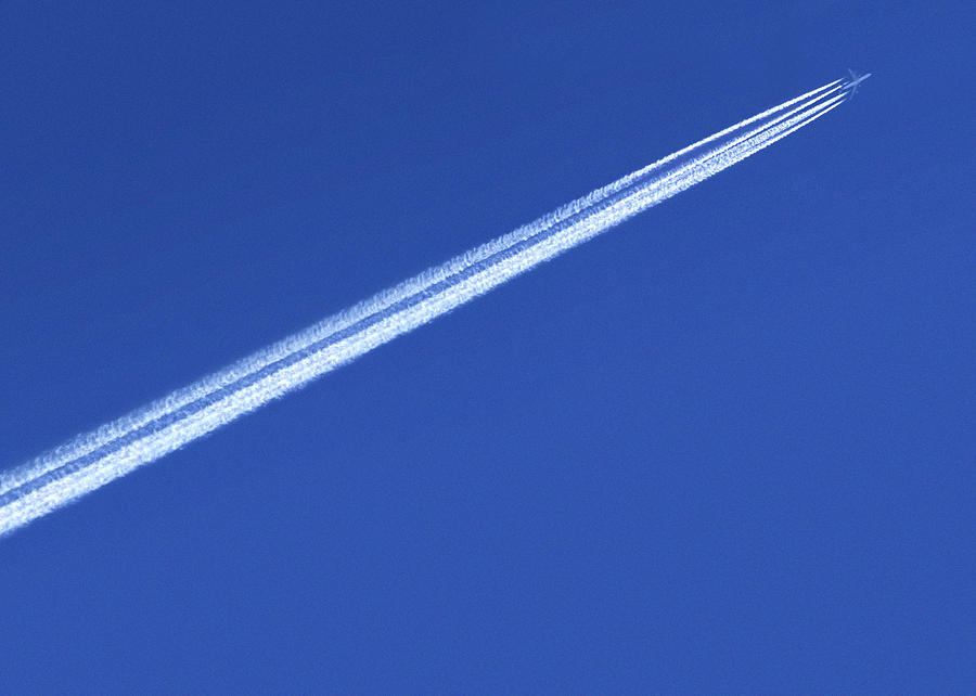 Aeroplane Contrail Photograph by Detlev Van Ravenswaay - Pixels