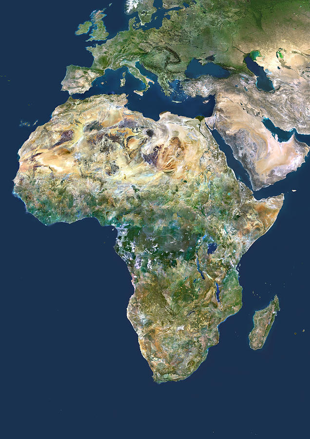 Africa, Satellite Image Photograph by Planetobserver - Fine Art America