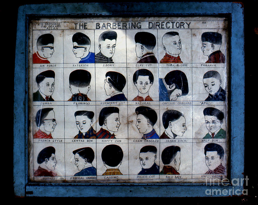 African Barber Shop Sign Photograph by Erik Falkensteen