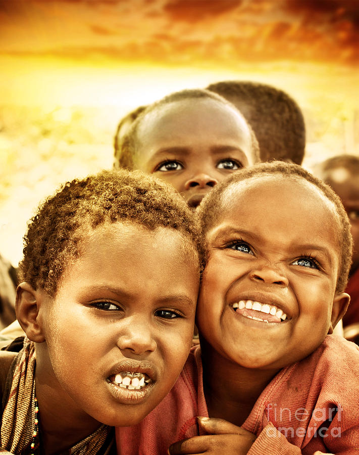African kids Photograph by Anna Om