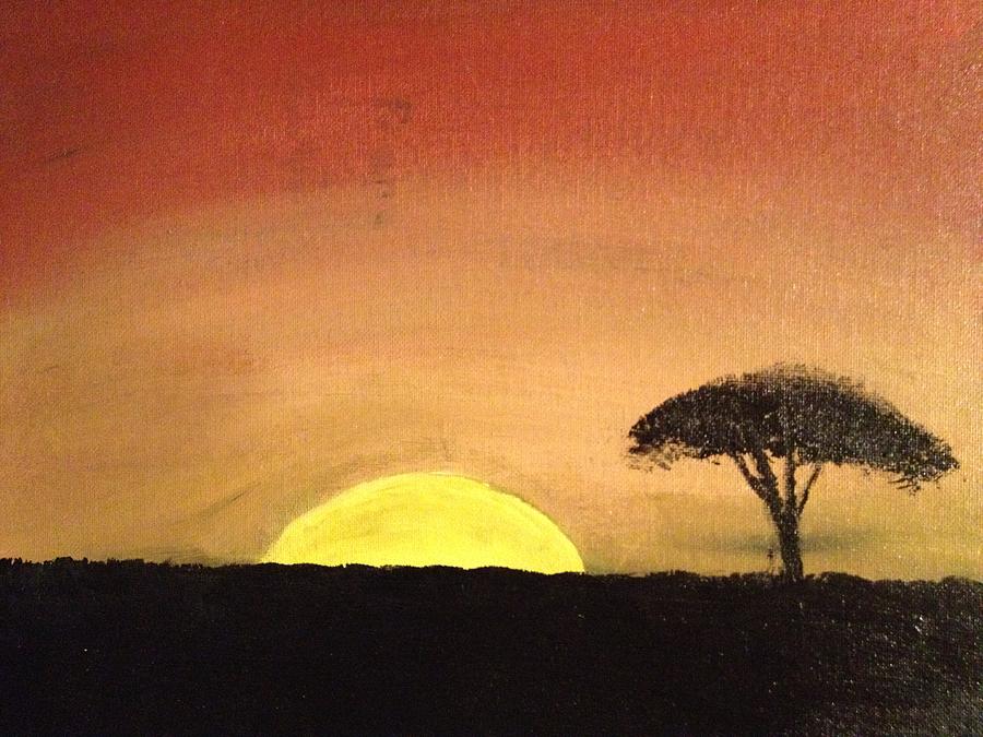 African Sunset Painting by Jonathan Fussell