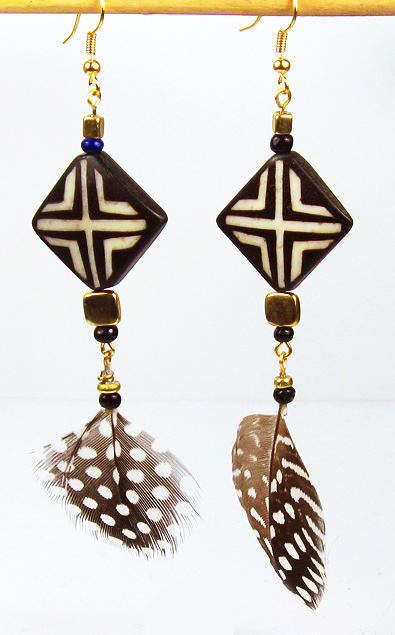 African Tribal Earrings Jewelry by Virginia Vivier