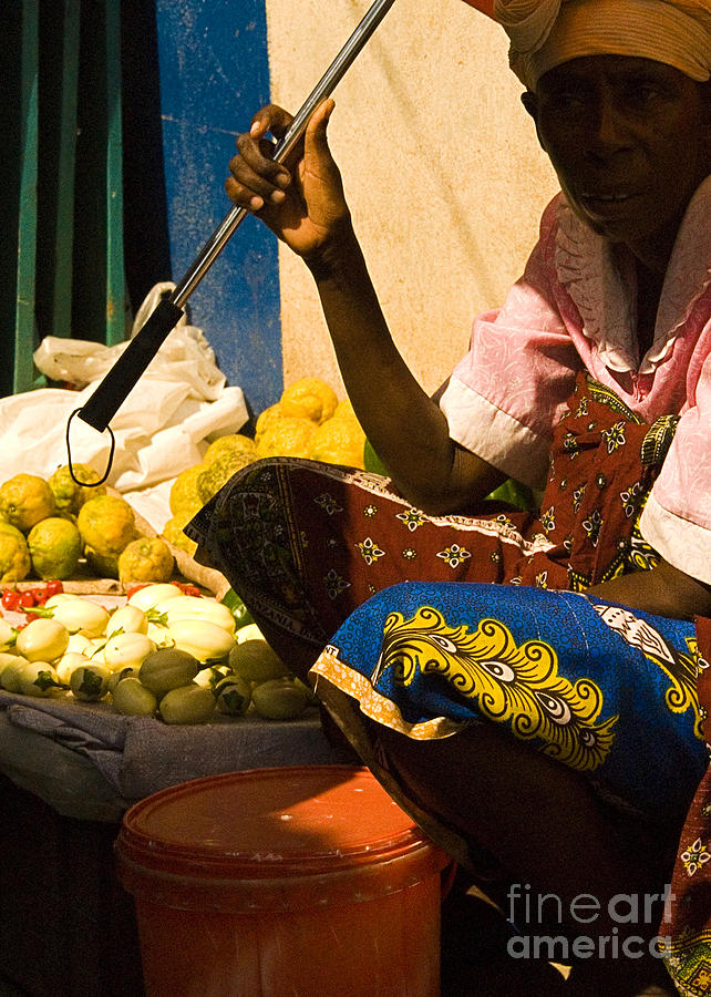 African Woman at Market 2 Photograph by Robert Suggs