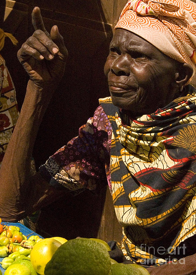 African Woman at Market Photograph by Robert Suggs