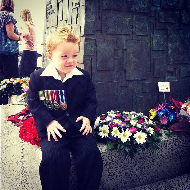 After Laying A Wreath. Very Proud Moment Photograph by Amanda Pearson