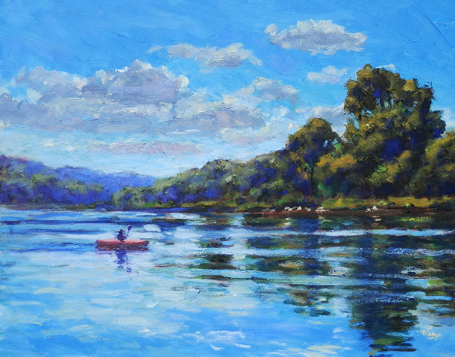 Nature Painting - Afternoon at Leos Landing by Michael Camp