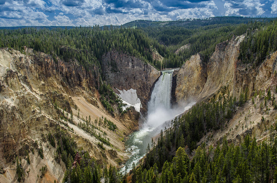 Afternoon at Lower Yellowstone Falls Photograph by Greg Nyquist