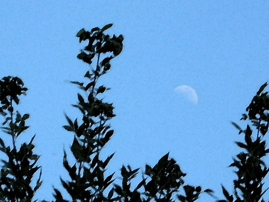 Abstract Digital Art - Afternoon Moon by Bill Kennedy Abstract Digital Art - Afternoon Moon by Bill Kennedy