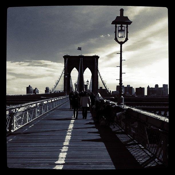 Nyc Photograph - Afternoon on the Brooklyn Bridge by Luke Kingma Nyc Photograph - Afternoon on the Brooklyn Bridge by Luke Kingma
