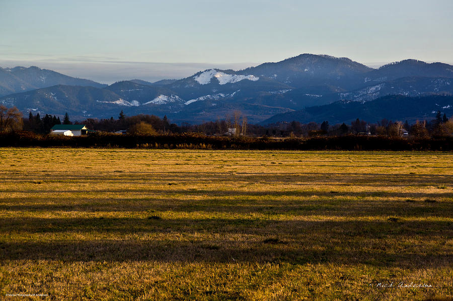 Afternoon Shadows Across a Rogue Valley Farm Photograph by Mick Anderson