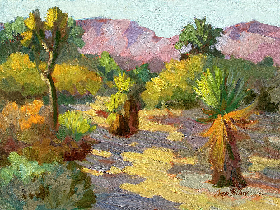 Afternoon Shadows Living Desert Painting by Diane McClary
