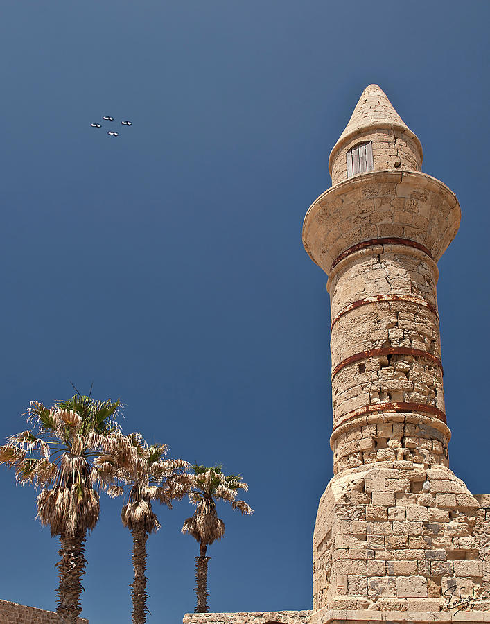 Air Force Flyby Of A Caesarea Minaret Photograph by Endre Balogh