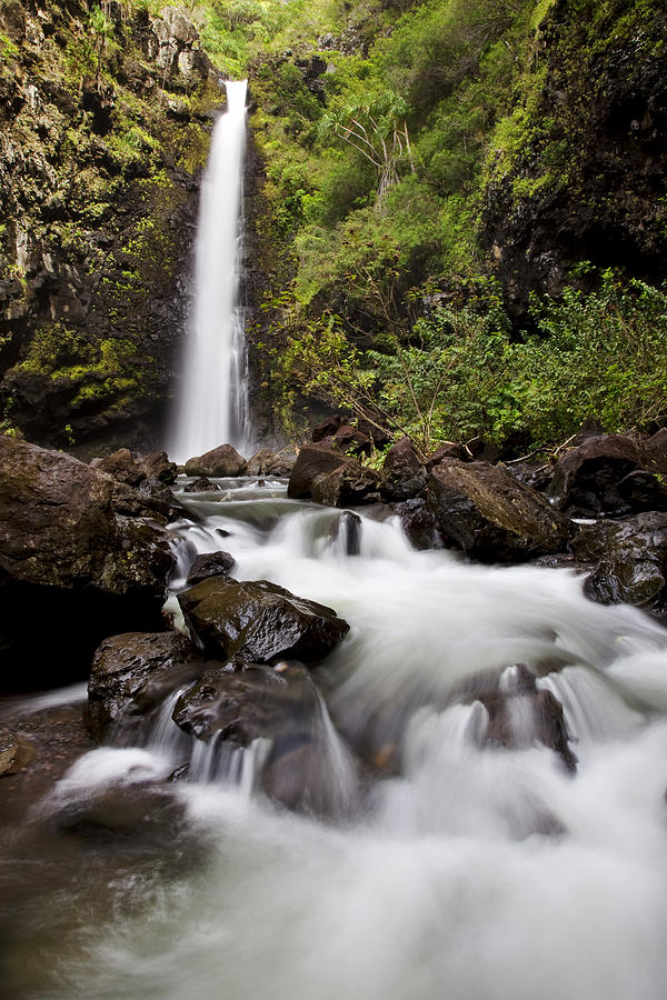 Alalele Falls and stream Photograph by Jenna Szerlag