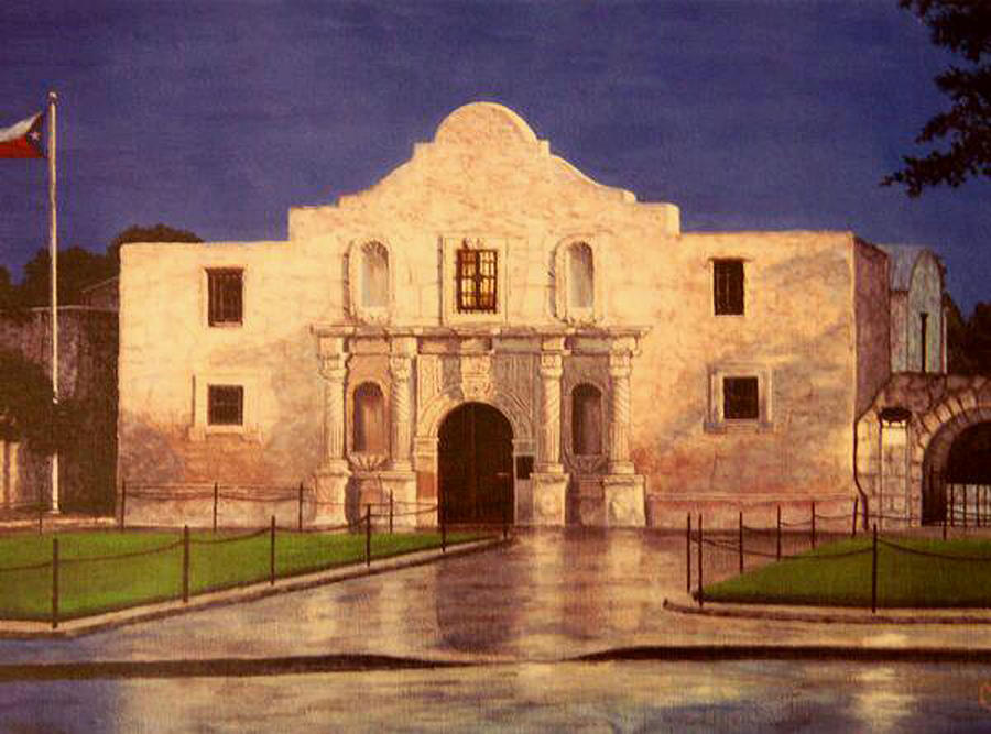 Alamo Sunrise Painting by Carlos Gomez