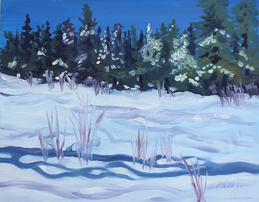 Alaska Day Painting by Sheila Wedegis