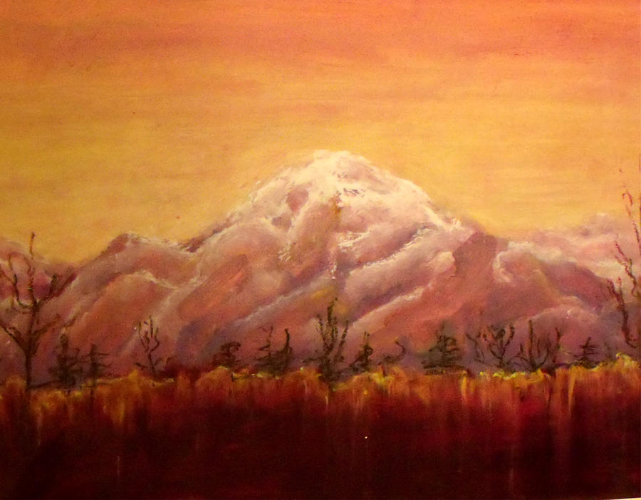 Alaskan Sunset Pastel by Patricia Halstead