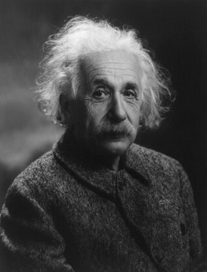 Portrait Photograph - Albert Einstein 1879-1955 Advocated by Everett