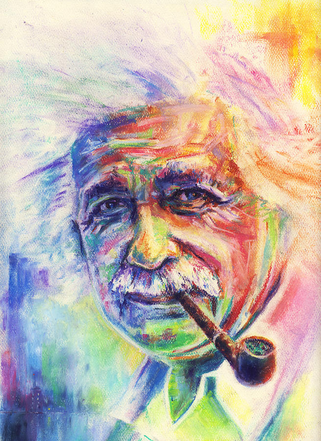 Albert Einstein Pastel - Albert Einstein by Raymond Lee Junior Warfield