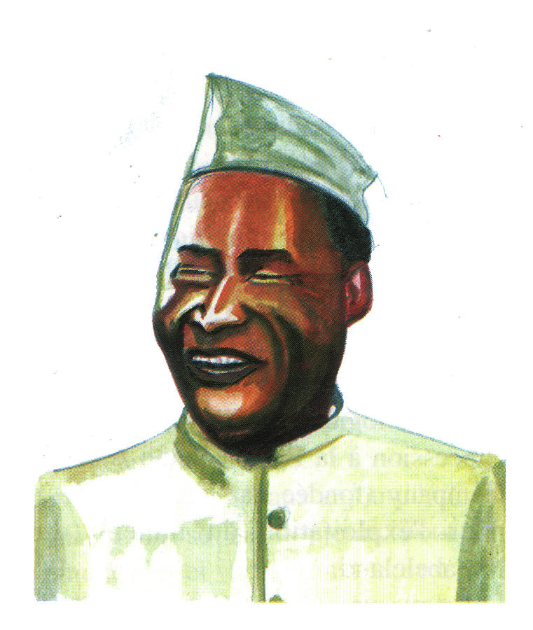 Portrait Painting - Albert John Luthuli by Emmanuel Baliyanga
