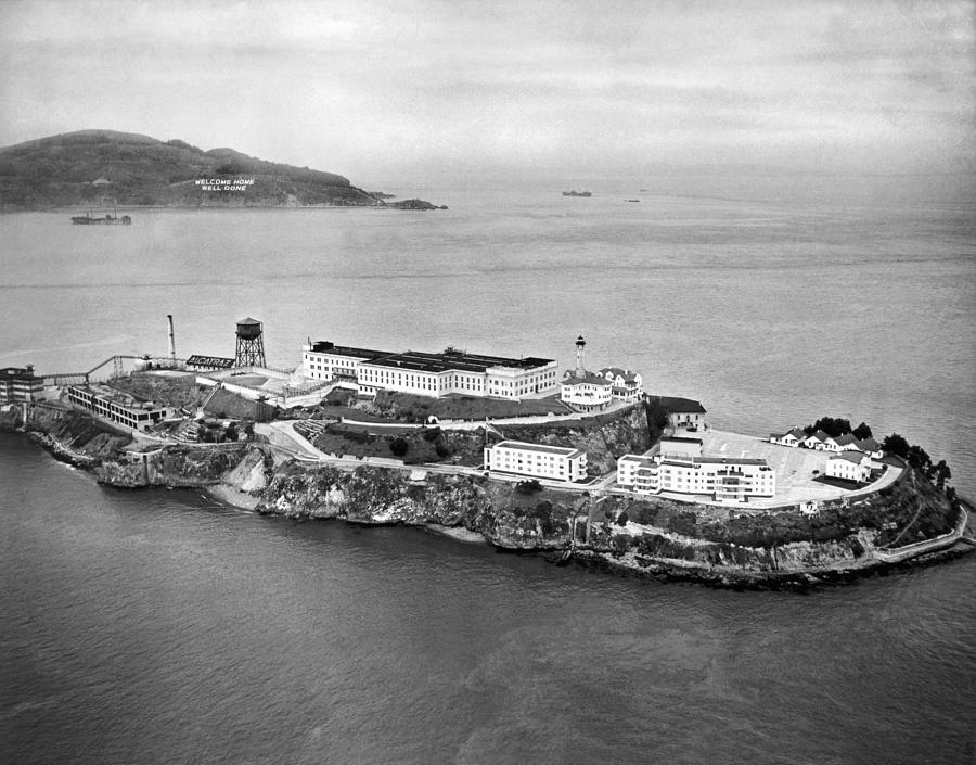 Alcatraz Island And Prison Photograph by Underwood Archives