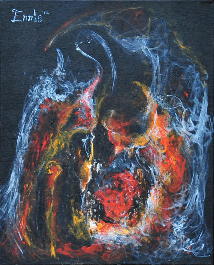 Alchemical Heart Painting by Christophe Ennis