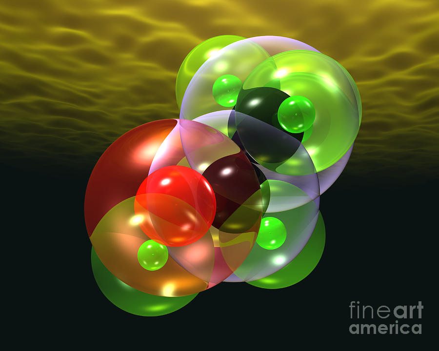 Alcohol Molecule 4 Digital Art by Russell Kightley