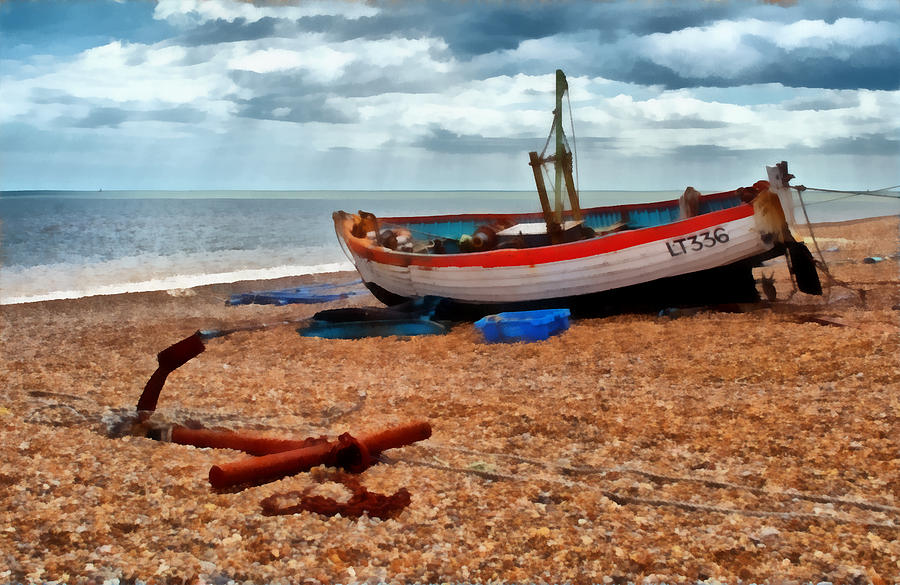 Aldeburgh Fishing Boat Digital Art by Bel Menpes