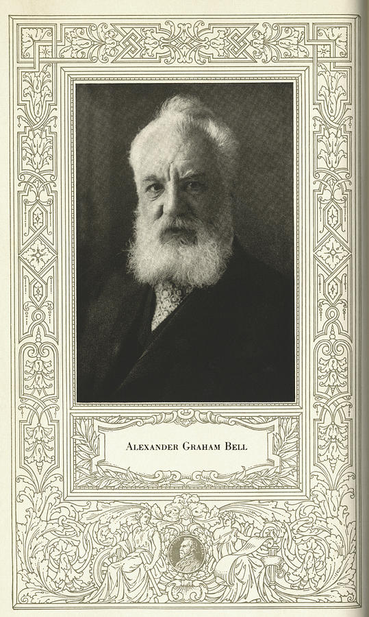 Portrait Photograph - Alexander Graham Bell, British Inventor by Science, Industry & Business Librarynew York Public Library