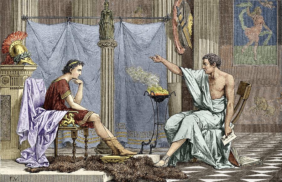 Alexander Of Macedon And Aristotle Photograph by Sheila Terry
