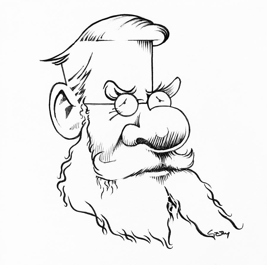 Alfred Wallace Caricature Photograph By Gary Brown