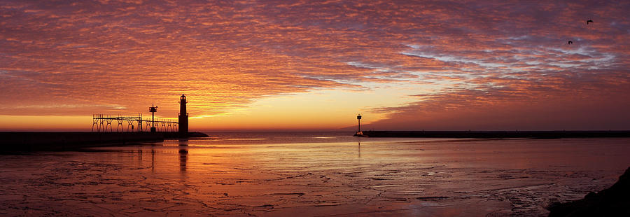 Algoma Sunrise Panorama Photograph by Bill Pevlor