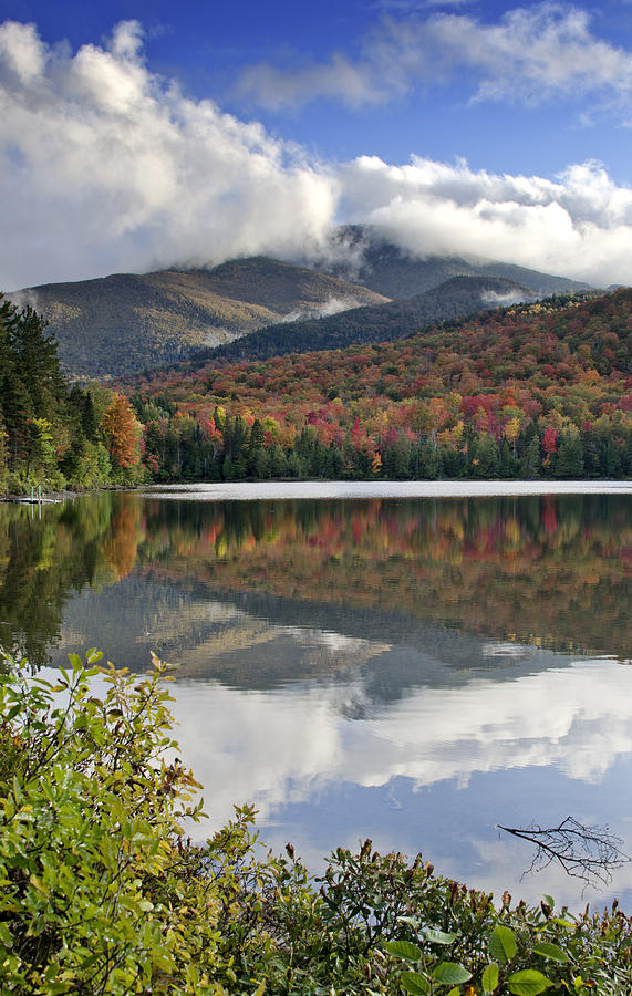 Fall Photograph - Algonquin Peak from Heart Lake - Adirondack Mountains by Brendan Reals