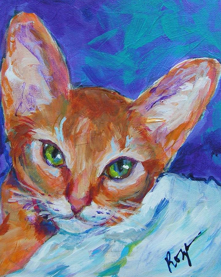 Ali Cat Painting by Judy  Rogan