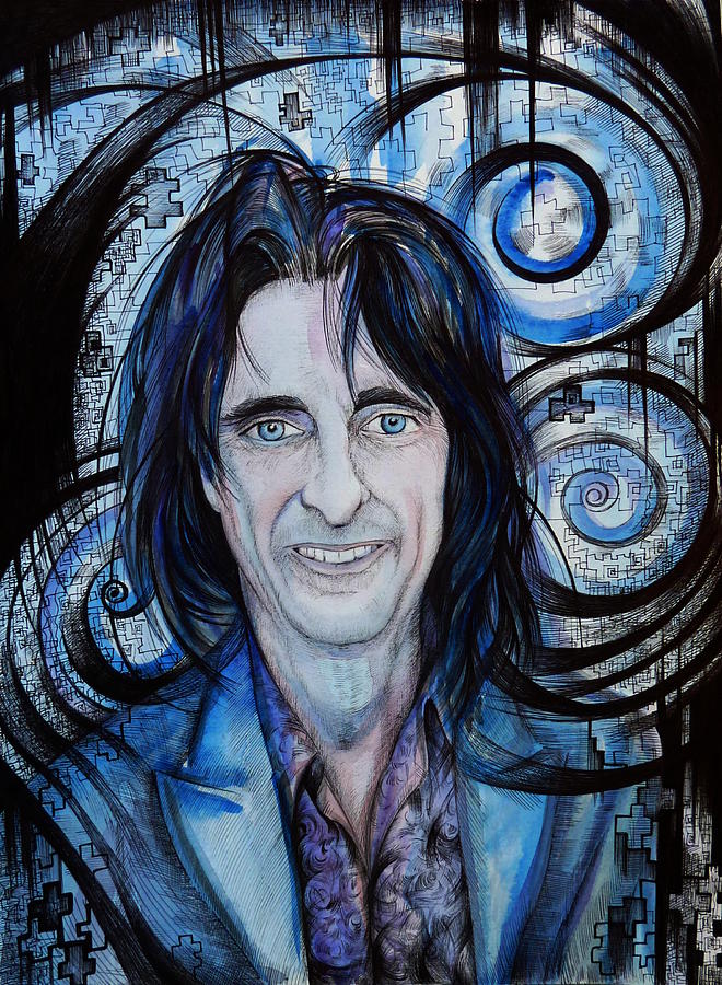 Alice Cooper. #1 Drawing by Anna  Duyunova
