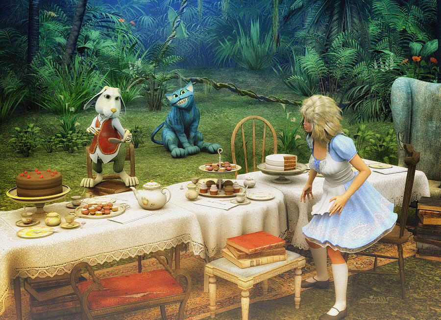 Alice in Wonderland Digital Art by Jutta Maria Pusl