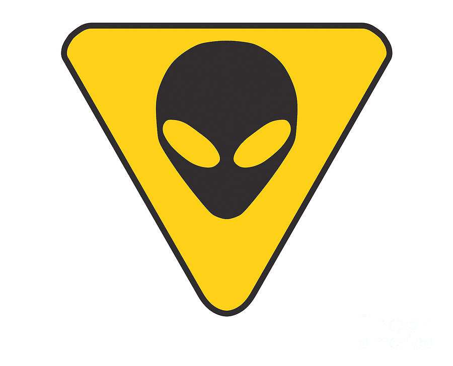 Alien Grey Hazard Graphic Digital Art