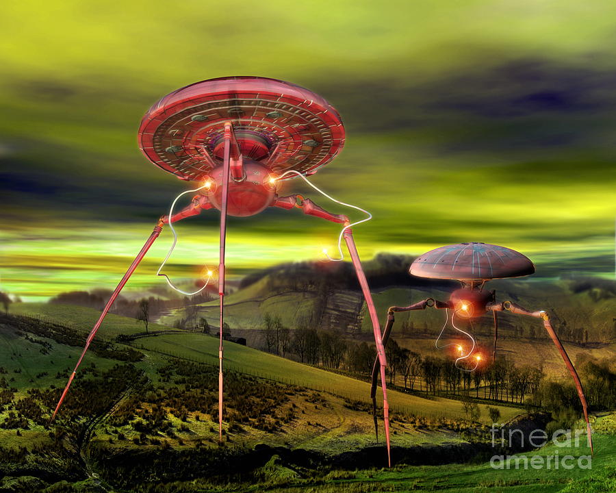 Alien Digital Art - Alien Invasion by Victor Habbick Visions and Photo Researchers