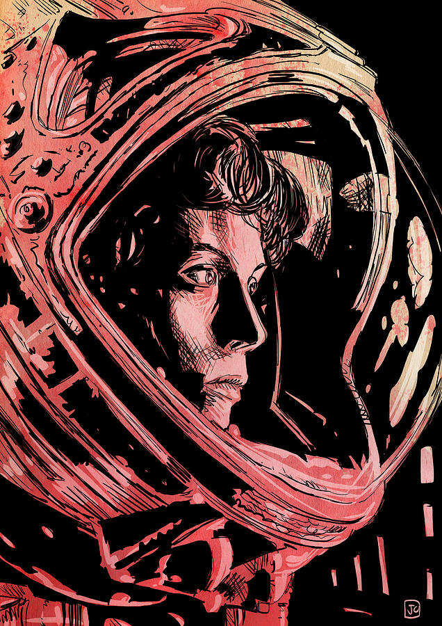 Alien Sigourney Weaver Drawing by Giuseppe Cristiano