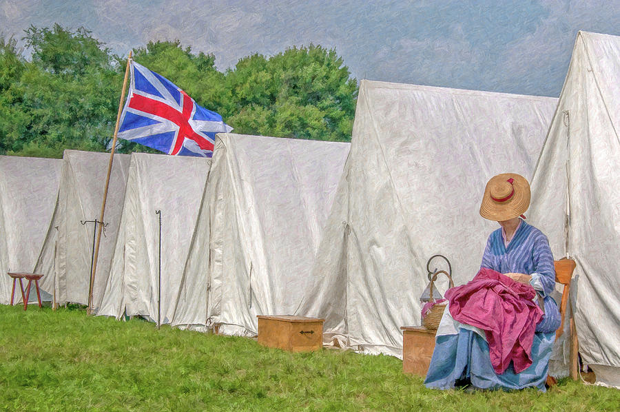 Flag Digital Art - All Quite in Camp by Randy Steele