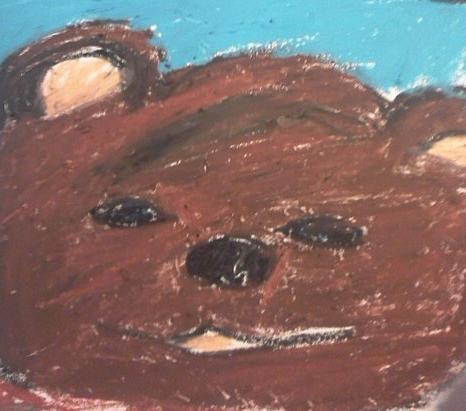 Bear Drawing - All Smiles by Wilma Smith-Tempel