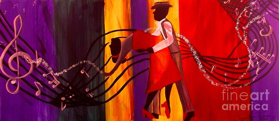 All that Jazz 2 Purple Painting by Jayne Kerr 