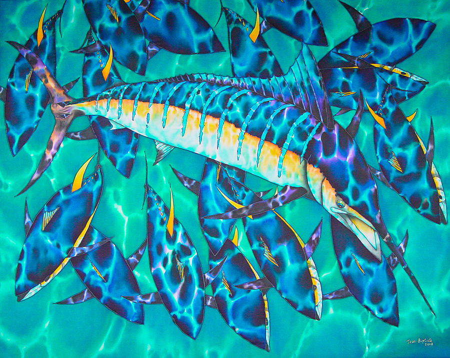 Blue Marlin and Yellowfin Painting by Daniel Jean-Baptiste