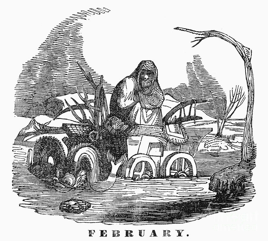 Allegory: February, 1837 Photograph by Granger