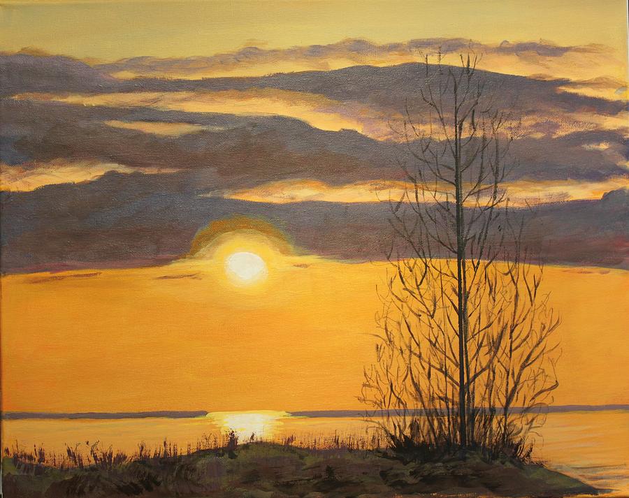 Sunset Painting - Allenwood Beach Sunset by Humphrey Carter