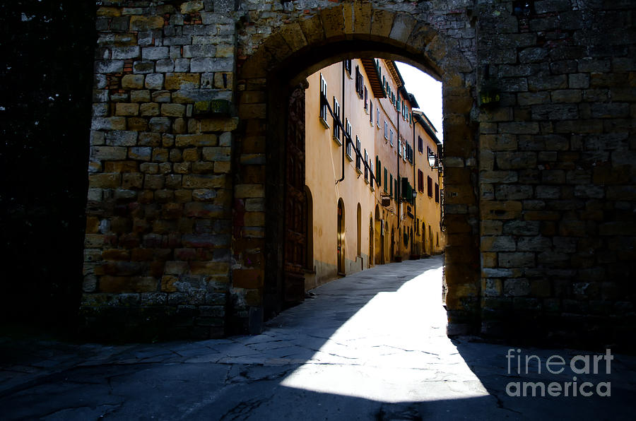 Alley with sunlight Photograph by Mats Silvan