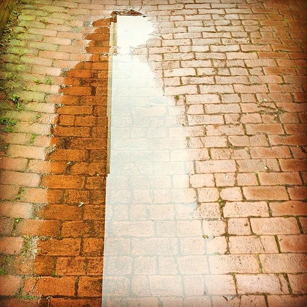 Reflect Photograph - #alley#walkway#puddle#reflect by Thomas Wheeler