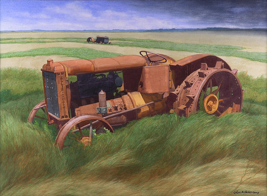 Allis Chalmers Tractor Painting by Glen Heberling