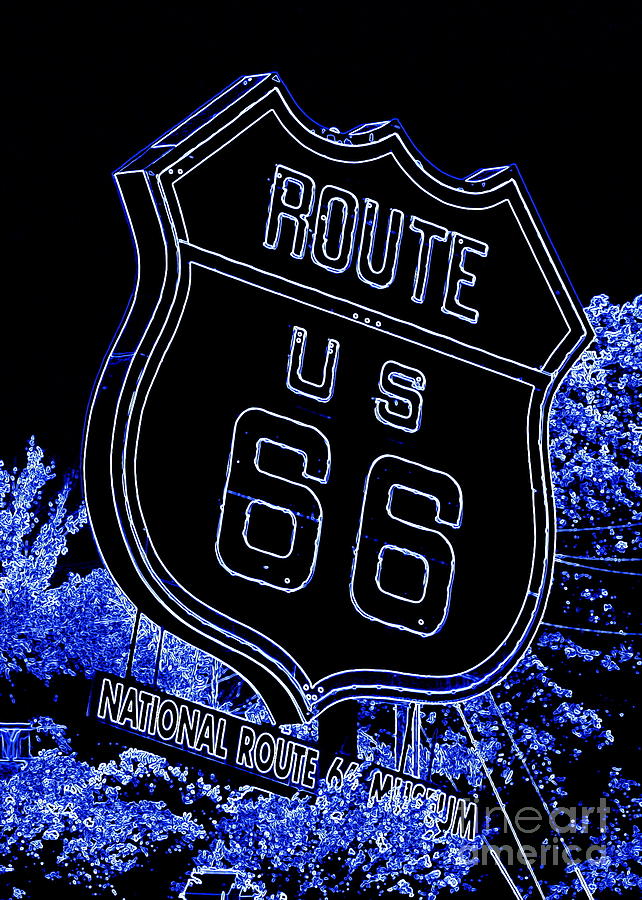 Alluring Route 66 - Digital Art Photograph by Carol Groenen