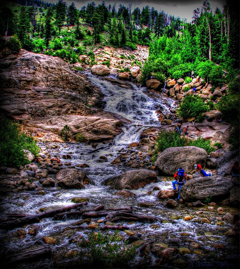 Alluvial Fan Falls HDR Photograph by Aaron Burrows